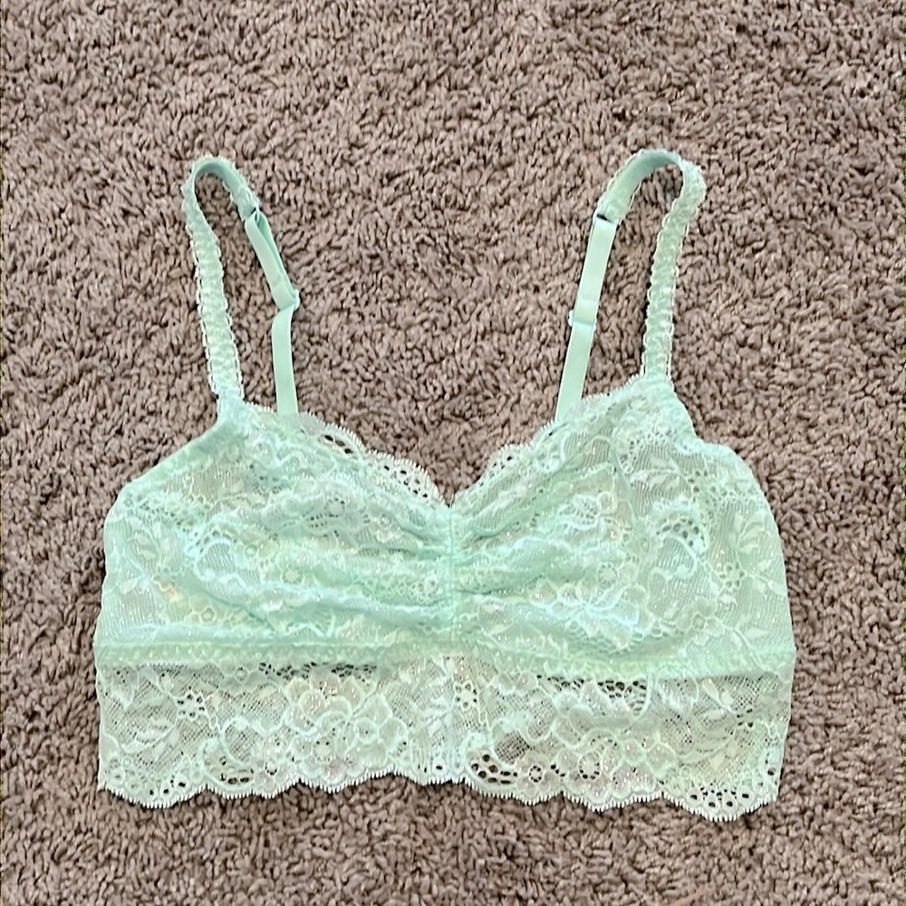Victoria’s Secret PINK lace bralette in Mint Green